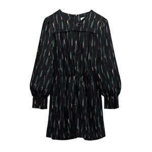 Zara Women’s Printed Short Dress Size L Long Sleeve (D 113)